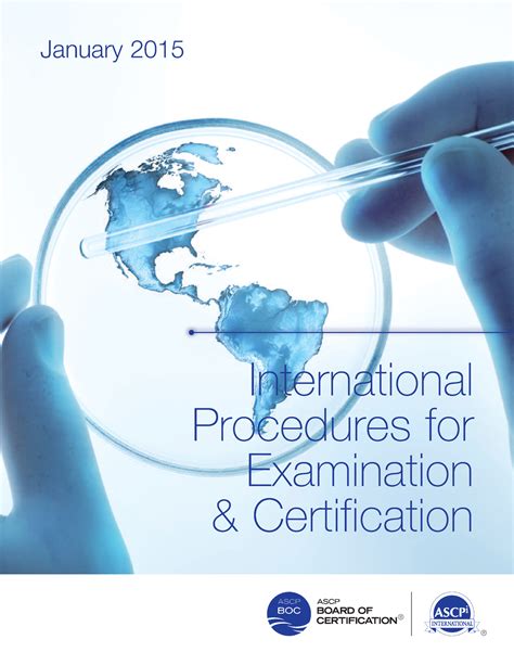 International Procedures for Examination & Certification.